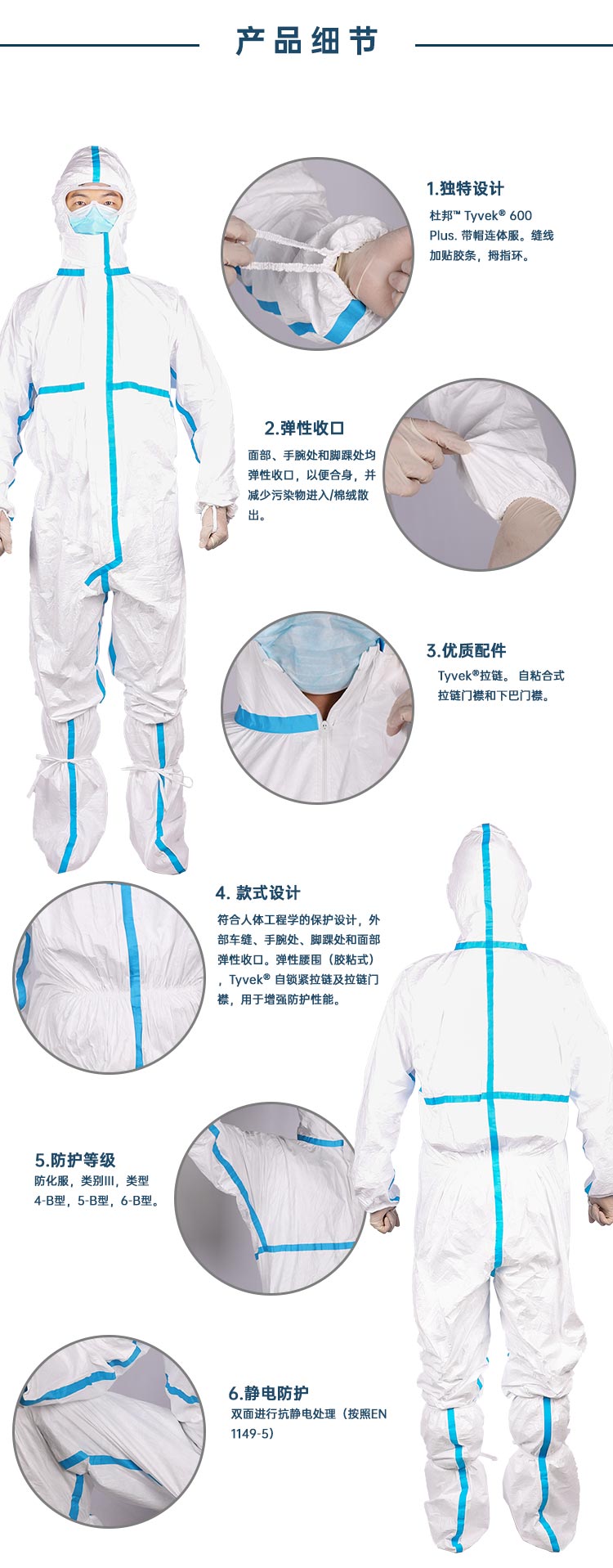 杜邦™ Tyvek® 600 Plus 防护服